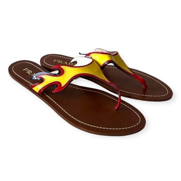 Prada Frame Flat Thong Sandals, Size 39EU, from Prada S/S 2012 Ad Campaign - Picture 2 of 14